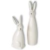 imageSullivans Abstract White Procelain Bunny Figurine Set of 2 Easter Spring Decor Perfect for a Table Centerpiece Mantels and Shelf Decoration Small Statue for Indoor Spring Decor for HomeWhite