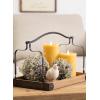 imageSullivans Natural Wood Modern Decorative Serving Tray Set with Black Metal Handles Set of 2 Decorative Ottoman Serving Tray Coffee Table Tray Perfect for Home Office Kitchen Decor