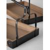 imageSullivans Natural Wood Modern Decorative Serving Tray Set with Black Metal Handles Set of 2 Decorative Ottoman Serving Tray Coffee Table Tray Perfect for Home Office Kitchen Decor