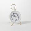 imageSullivans White Metal Round Desk Clock 1025quot Classic ClockPerfect for Modern Workspaces Bookshelf Decor in Home or Office