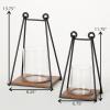 imageSullivans 1375quot Triangular Wire Frame Lanterns  Set of 2 Multicolor Decorative Candle Holders Mantle and Tabletop Dcor
