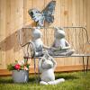 imageSullivans 17quot Yoga Frog Garden Statue  Set of 3 Gray