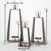 imageSullivans 20quot Tapered Framed Candle Holders  Set of 3 Multicolor Decorative Candle Holders Mantle and Tabletop Dcor