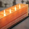imageSullivans Black Brick Candle Tray 25quot Long Candle Holder Table Centerpiece for Tea Light Candles Perfect for Home Decor Weddings Dinning and Gifts