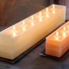 imageSullivans Black Brick Candle Tray 25quot Long Candle Holder Table Centerpiece for Tea Light Candles Perfect for Home Decor Weddings Dinning and Gifts