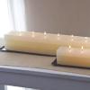 imageSullivans Black Brick Candle Tray 25quot Long Candle Holder Table Centerpiece for Tea Light Candles Perfect for Home Decor Weddings Dinning and Gifts