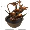imageSullivans Copper Hummingbird Water Fountain with Easy Setup Pump Small Desk Waterfall for Meditation Indoor or Outdoor Garden Patio Living Room and Office Home Dcor