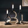 imageSullivans Modern Looped Taper Candle Holder Set of 3 Black Natural Decorative Candle Holders for Table Centerpiece Perfect for Home Decor Weddings Dinning and Gifts