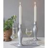 imageSullivans Silver Matsu Taper Candle Holder Resin Stand Decorative Candle Holders for Table Centerpiece Perfect for Home Decor Weddings Dinning and Gifts