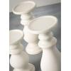imageSullivans White Pillar Candle Holders Set of 3 Modern Farmhouse Decor Cement ampamp Ceramic Various Sizes 12quot 975quot 8quot H for Kitchen Bathroom Office