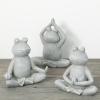 imageSullivans 17quot Yoga Frog Garden Statue  Set of 3 Gray