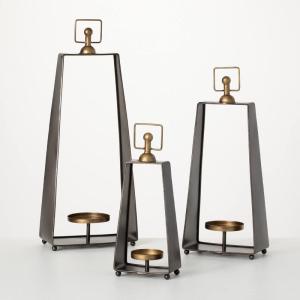 imageSullivans 20quot Tapered Framed Candle Holders  Set of 3 Multicolor Decorative Candle Holders Mantle and Tabletop Dcor