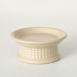imageSullivans Large Candle Pedestal Tray Ceramic Cream Candle Holder Perfect for Home Decor