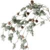 imageSullivans Frosted Pine and Mini Pinecone Hanging Winter 23Inch Spray Artificial Fake Flower Lifelike Bouquet Centerpiece for Home Office Weddings and Gifts Decor
