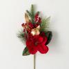imageSullivans 19quot Red Magnolia Pomegranate Spray Greenery Flower Plant Dcor for Bouquet Vase Filler Christmas Home Decoration for Mantels Doorways and Windows