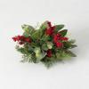 imageSullivans Eucalyptus Red Berry and Pine Orb Artificial Fake Flower Lifelike Bouquet Centerpiece for Home Office Weddings and Gifts Decor
