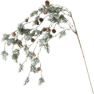 imageSullivans Frosted Pine and Mini Pinecone Hanging Winter 23Inch Spray Artificial Fake Flower Lifelike Bouquet Centerpiece for Home Office Weddings and Gifts Decor