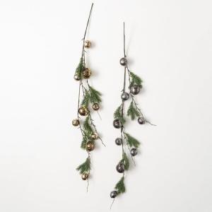 imageSullivans Rustic Jingle Bell ampamp Pine Set Artificial Fake Flower Lifelike Bouquet Centerpiece for Home Office Weddings and Gifts Decor