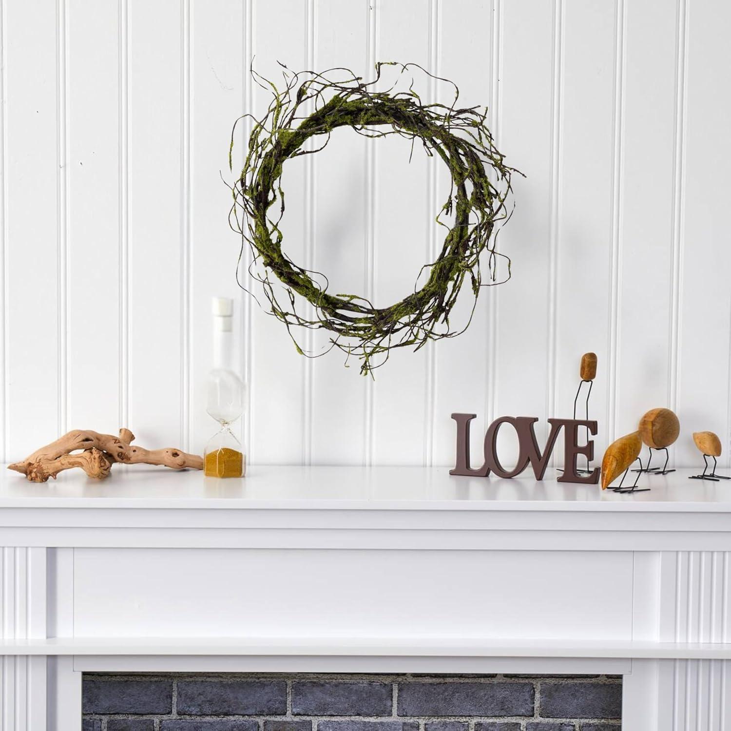imageSullivans 265 Inch Moss and Twig Wreath Spring Summer Artificial Everyday Mossy Front Door Indoor ampamp Outdoor Wreaths for Door Entryway Porch Dcor Great DIY Starter
