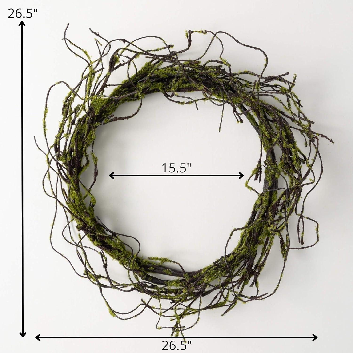 imageSullivans 265 Inch Moss and Twig Wreath Spring Summer Artificial Everyday Mossy Front Door Indoor ampamp Outdoor Wreaths for Door Entryway Porch Dcor Great DIY Starter