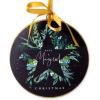imageSullivans 6quot Black Botanical Christmas Disc Ornaments  Set of 3  Home for The Holidays  Christmas Tree Ornaments  Black Ornaments  Black Floral Christmas Decor