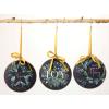 imageSullivans 6quot Black Botanical Christmas Disc Ornaments  Set of 3  Home for The Holidays  Christmas Tree Ornaments  Black Ornaments  Black Floral Christmas Decor
