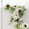 imageSullivans Greenery Garland Sunflower ampamp Wispy Berry Spring Garland for Indoor 66quot White Flower Faux LifeLike Flower Garlands for Mantle Decor Living Room Home ampamp Office Fireplace Decorations