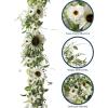 imageSullivans Greenery Garland Sunflower ampamp Wispy Berry Spring Garland for Indoor 66quot White Flower Faux LifeLike Flower Garlands for Mantle Decor Living Room Home ampamp Office Fireplace Decorations