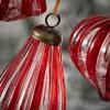 imageSullivans Striped Finial Ornament  Set of 3  Home for The Holidays  Christmas Tree Ornaments  Red Christmas Ornaments  Vintage Glass