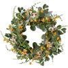 imageSullivans 22 Inch Leaf Foliage Wreath Spring and Summer Artificial Wreath Everyday Wreath Front Door Wreaths Indoor ampamp Outdoor Wreaths Door Entryway Porch DcorDaisy Marigold