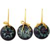 imageSullivans 6quot Black Botanical Christmas Disc Ornaments  Set of 3  Home for The Holidays  Christmas Tree Ornaments  Black Ornaments  Black Floral Christmas Decor