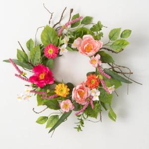 imageSullivans 145 Inch Mixed Floral Accent Ring Spring and Summer Artificial Wreath Everyday Candle Rings Mini Door Wreaths Indoor ampamp Outdoor Wreaths Door Entryway Porch Dcor
