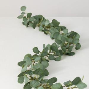 imageSullivans 6 ft Eucalyptus Leafy Green Garland Artificial Greenery Decor for All Seasons Perfect for Weddings Fireplace Mantels Dining and Living RoomsEucalyptus Leafy