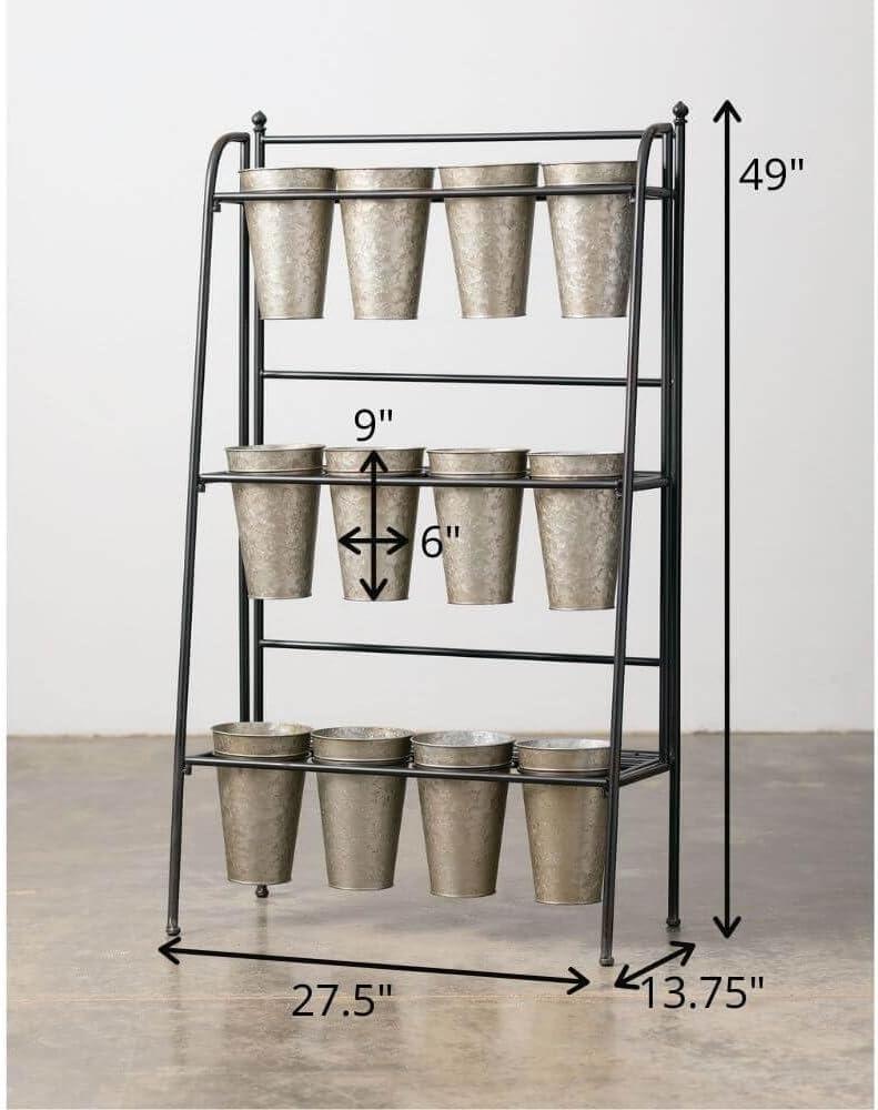 imageSullivans Bucket Floral Pick Display Metal Vases Wholesale Showcase for Plants Indoor and Outdoor Planters Garden Decor Porch and Patio Decor Spring Decor