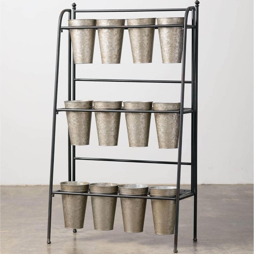 imageSullivans Bucket Floral Pick Display Metal Vases Wholesale Showcase for Plants Indoor and Outdoor Planters Garden Decor Porch and Patio Decor Spring Decor