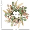 imageSullivans 135 Inch Rust Flower Eucalyptus Ring Spring and Summer Artificial Wreath Everyday Candle Rings Mini Door Wreaths Indoor ampamp Outdoor Wreaths Door Entryway Porch Dcor