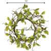 imageSullivans 19 Inch Green Leaf ampamp Twig Accent Ring Spring and Summer Artificial Wreath Everyday Candle Rings Mini Door Wreaths Indoor ampamp Outdoor Wreaths Door Entryway Porch Dcor