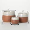 imageSullivans 25quot 4quot ampamp 45quot Desert Tone Glazed Planters  Set of 3 Multicolor