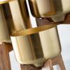 imageSullivans Brass Planters On Stands  Set of 3 Indoor Planter Pot Kitchen Living Room and Office Home Dcor