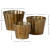 imageSullivans Bronze Metal Bucket Planter Set of 3