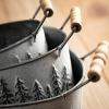imageSullivans Christmas Metal Tree Planters with Handles Set of 3 Christmas Decorations Christmas Decor Holiday Decor White 75 inches Tall