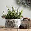imageSullivans Christmas Metal Tree Planters with Handles Set of 3 Christmas Decorations Christmas Decor Holiday Decor White 75 inches Tall