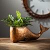 imageSullivans Happy Bronze Whale Planter Indoor Planter Pot Kitchen Living Room and Office Home Dcor