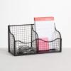 imageSullivans Home Office and School Mesh Black Iron Wall Storage Organizer MET1728