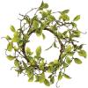 imageSullivans 19 Inch Green Leaf ampamp Twig Accent Ring Spring and Summer Artificial Wreath Everyday Candle Rings Mini Door Wreaths Indoor ampamp Outdoor Wreaths Door Entryway Porch Dcor
