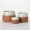 imageSullivans 25quot 4quot ampamp 45quot Desert Tone Glazed Planters  Set of 3 Multicolor