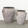 imageSullivans Outdoor Rustic Urn Planter Set of 2 Gray Metal for Plants Indoor and Outdoor Planters Garden Decor Porch and Patio Decor Spring Decor