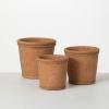 imageSullivans Terracotta Cement Pot  Set of 3 Indoor Planter Pot Kitchen Living Room and Office Home Dcor