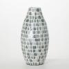 imageSullivans Vase Bamboo Vase 18quot Tall Blue Capiz Fluted Vase for Fake Flowers Coffee Table Dcor Home Dcor Office Shelf Tabletop Mantel Use with Stems Spray Blooms Greenery Decorations