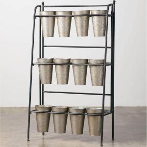 imageSullivans Bucket Floral Pick Display Metal Vases Wholesale Showcase for Plants Indoor and Outdoor Planters Garden Decor Porch and Patio Decor Spring Decor